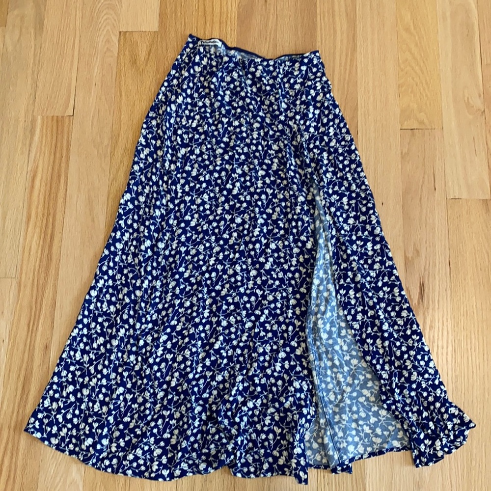 Reformation midi skirt with slit xs